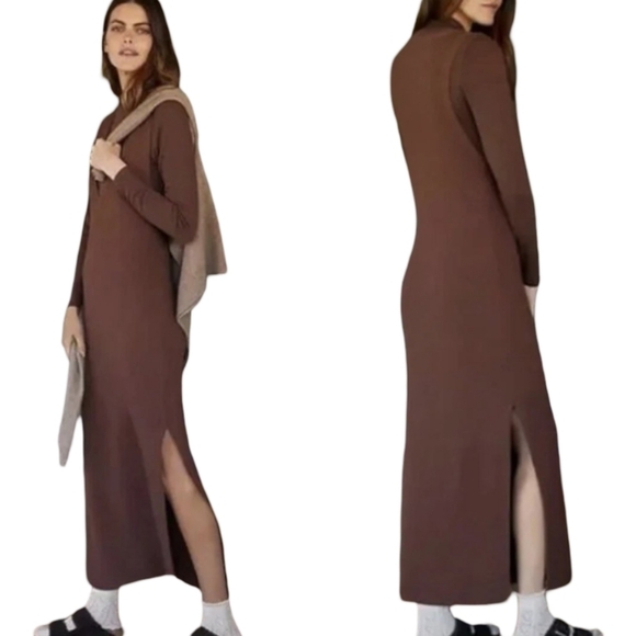 Anthropologie Dresses & Skirts - 🤎✨ Anthropologie Daily Practice Ribbed V-Neck Sleeveless Sweater Vest Dress XS